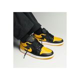Nike Air Jordan 1 Low Yellow Ochre Basketbol Ayakkabısı, Erkek, Siyah, 44 Beden
