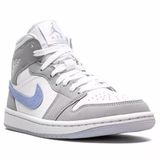Nike Air Jordan 1 Mid Grey Blue Unisex Spor Ayakkabı