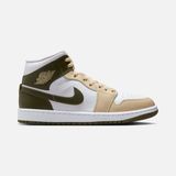 Nike Aır Jordan 1 Mıd Kadın Ayakkabı Düz Taban Çok Renkli Bağlamalı BQ6472-120