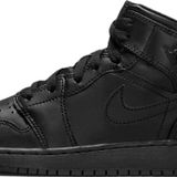 Nike Air Jordan 1 MID Leather Sneaker Womens Sneaker Bilekli Hakiki Deri Kadın Günlük Spor Ayakkabı Siyah