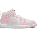 Nike Air Jordan 1 Mid Ps Leather Unisex Sneaker Hakiki Deri Günlük Spor Ayakkabı Beyaz Pembe - Beyaz - Açık Pembe