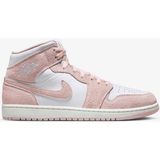 Nike Air Jordan 1 Mid Se Seersucker Kadın Spor Ayakkabı Beyaz Renkli Yüksek Bilekli Tasarım FQ1926-161