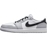 Nike Air Jordan 1 Retro Low Og Leather Unisex Sneaker Hakiki Deri Unisex Günlük Spor Ayakkabı Beyaz Gri - Gri - Beyaz