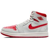 Nike Air Jordan 1 Zoom Air MİD Sneaker Hakiki Deri Bilekli Gri Kırmızı Spor Ayakkabı