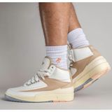 Nike Air Jordan 2 Retro Chicago Leather Sneaker Hakiki Deri Bilekli Günlük Spor Ayakkabı Krem Sütlü Kahve