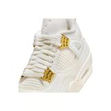 Nike Air Jordan 4 Retro Metallic Gold (W) Deri Kadın Beyaz Spor Ayakkabı