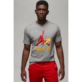 Nike Air Jordan Graphic Ss Crew Grafik Baskılı Erkek Tişört Gri - M
