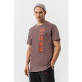 Nike Air Jordan Paris Saint Germain Mens Tee Grafik Baskılı Erkek Günlük Tişört Kahverengi