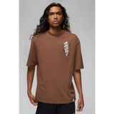 Nike Air Jordan Zion Sneaker School Mens Tee Black Grafik Baskılı Erkek Tişört Kahverengi
