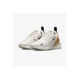 Nike Air Max 270 Trainers in White and Gold Sneaker Kadın Beyaz Günlük Spor Ayakkabı