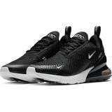 Nike Air Max 270 Unisex Spor Ayakkabı Deri Siyah Nefes Alabilir Doğal Kauçuk Taban