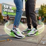 Nike Air Max 90 Ltr (Gs) Unisex Çocuk Beyaz Sneaker Ayakkabı | CD6864-130 - Beyaz - Yeşil