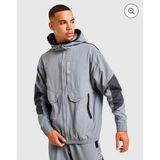Nike Air Max Kapüşonlu Dokuma Erkek Ceket-Sportxstore - Gri