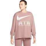 Nike Air Women's Oversized Crew Neck French Terry Sweatshirt Kadın Geniş Kalıp Sweatshirt Kahve - XS - Açık Kahverengi