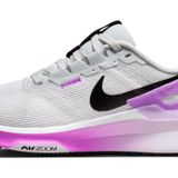 Nike Air Zoom Structure 25 kadın sokak koşu ayakkabısı, White Black Pure Platinum., 39 EU