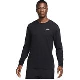Nike AR5193 Sportswear Club Long-Sleeve Siyah Erkek T-Shirt - 0-Siyah - XL