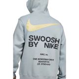 Nike Athletics Pullover Hoodie Grafik Baskılı Kapüşonlu Erkek Sweatshirt Gri
