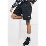 Nike (BİR BEDEN KÜÇÜK ALMANIZI ÖNERİYORUZ) Sportswear Club Fleece Erkek Siyah Kargo Cepli Şort