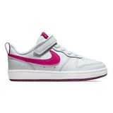 Nike BQ5451-015 Court Borough Low 2 (Psv) Çocuk - Beyaz - Açık Gri