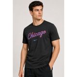Nike Chicago Bulls Essential Mens Tee Grafik Baskılı Erkek Bisiklet Yaka Tişört Siyah