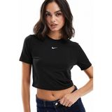 Nike Chill Knit Crop Womens Slim Fit T-Shirt Kadın Kısa Dar Kesim Tişört Siyah
