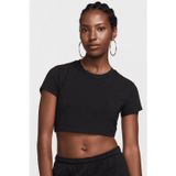 Nike Chill Knit Sup Crop Womens Tshirt Kadın Günlü Crop Tişört Siyah