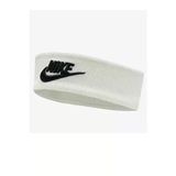 NIKE CLASSIC HEADBAND WIDE TERRY WHITE/BLACK OSFM Sporcu Saç Bandı N.100.8665.101.OS