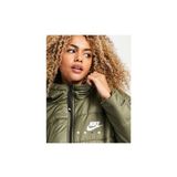Nike Classic Puffer Kadın Montu Bol Kesim Uzun Kol Haki Renk Termal Konfor - XS