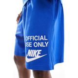 Nike Club Knit Shorts With Graphic Print Erkek Pamuklu Örgü Şort Mavi