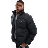 Nike Clup Puffer Synthetic Fill Full Zip Loose Fit Men's Jacket Erkek Bol Kesim Suitici Mont Siyah - 2XL
