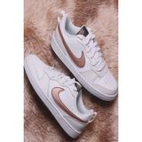 Nike Court Borough Low 2 (Gs) Kadın Günlük Spor Ayakkabı BQ5448-116 - (DipCamo)Charcoal-White