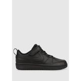 Nike Court Borough Low 2 Leather Sneaker Deri Lastik Ipli Bantlı Spor Ayakkabı Siyah