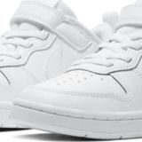 Nike Court Borough Low 2 Leather Sneaker Hakiki Deri Lastik İpli Bantlı Beyaz Unisex Spor Ayakkabı