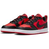 Nike Court Borough Low Recraft (Gs) Erkek Çocuk Spor Ayakkabı Düz Taban Kırmızı Siyah Renk - Kırmızı - Siyah