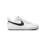 Nike Court Borough Low Recraft Kadın Ayakkabı Hakiki Deri Düz Taban Siyah - Beyaz