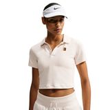 Nike Court Heritage Crop Kadın Bej Tenis Polo Yaka T-Shirt HJ8992-102