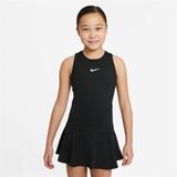 Nike CV7573-010 Court Dri-FIT Victory Siyah Kız Çocuk Tenis Üstü