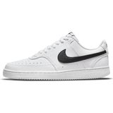 Nike DH3158-101 W Court Vısıon Lonn Spor Ayakkabı Gizli Dolgu Taban Tekstil Malzeme Beyaz-Siyah - Beyaz - Siyah