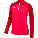 Nike DH9246-635 Academy Pro Dri Fit Half Zip Kırmızı Dik Yaka Kadın Sweatshirt