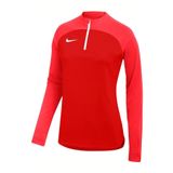 Nike DH9246-657 Academy Pro Dri Fit Half Zip Kırmızı Dik Yaka Kadın Sweatshirt