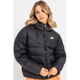 Nike Down Fill Storm Fit Loose Fit Womens Winter Jacket Black Loose Fit Kapişonlu Kaz Tüyü Kadın Şişme Mont Siyah