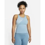 Nike Dri-Fıt Adv Aura Women's Slim-Fit Training Tank Top - Blue DV9775-440 - XL - Mavi