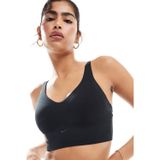 Nike Dri-Fit Alate Medium Support Long Design Long Pad Convertible Training Womens Bra Pedli Kadın Spor Bra Siyah