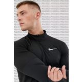 Nike Dri Fit Element Top Half Zip Sweatshirt Erkek Uzun Kollu Yarım Fermuar Sporcu Üstü Siyah
