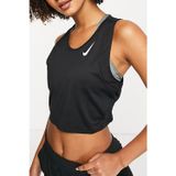 Nike Dri Fit Fast Crop Womens Tank Kadın Crop Koşu Atleti Siyah