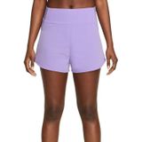 Nike Dri Fit Fitness High Waisted 3" Brief Lined Training Kadın 2 Cepli Antrenman Şortu Mor