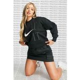 Nike Dri Fit Fleece Training Loose Fit Crop Sweat Bol Kesim Siyah Sweatshirt