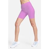Nike Dri Fit Go Mr 8 İn Womens Tight Fermuar Cepli Kadın Antreman Taytı Lila