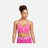 Nike Dri-Fit Indy V Neck Light-Support Sports Training Kadın Bra - Pembe