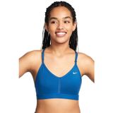 Nike Dri Fit Indy V Neck Light Support Womens Bra Fuchsia Kadın Sporcu Sütyeni Mavi